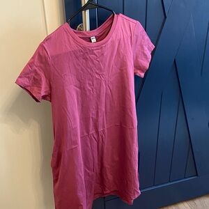 Uniqlo Maroon Short Sleeve T-shirt dress